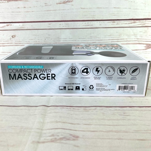Cordless Rechargeable Compact Power MASSAGER - NWT - Finelife Products - Picture 5 of 6